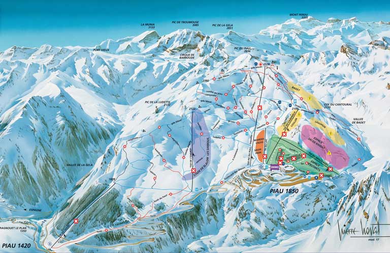 Plan des pistes Piau Engaly